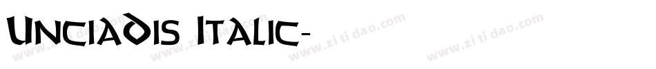 UnciaDis Italic字体转换